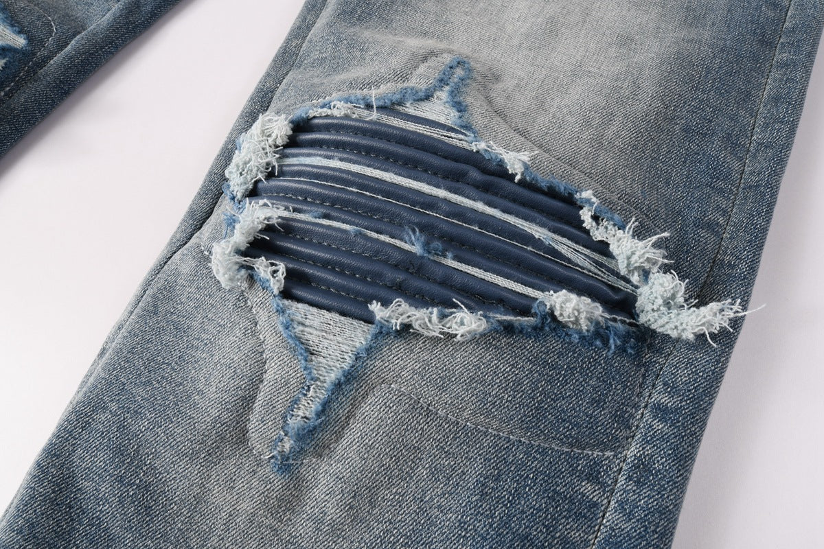 Slim-Fit Ripped Jeans Hot Deal Warehouse