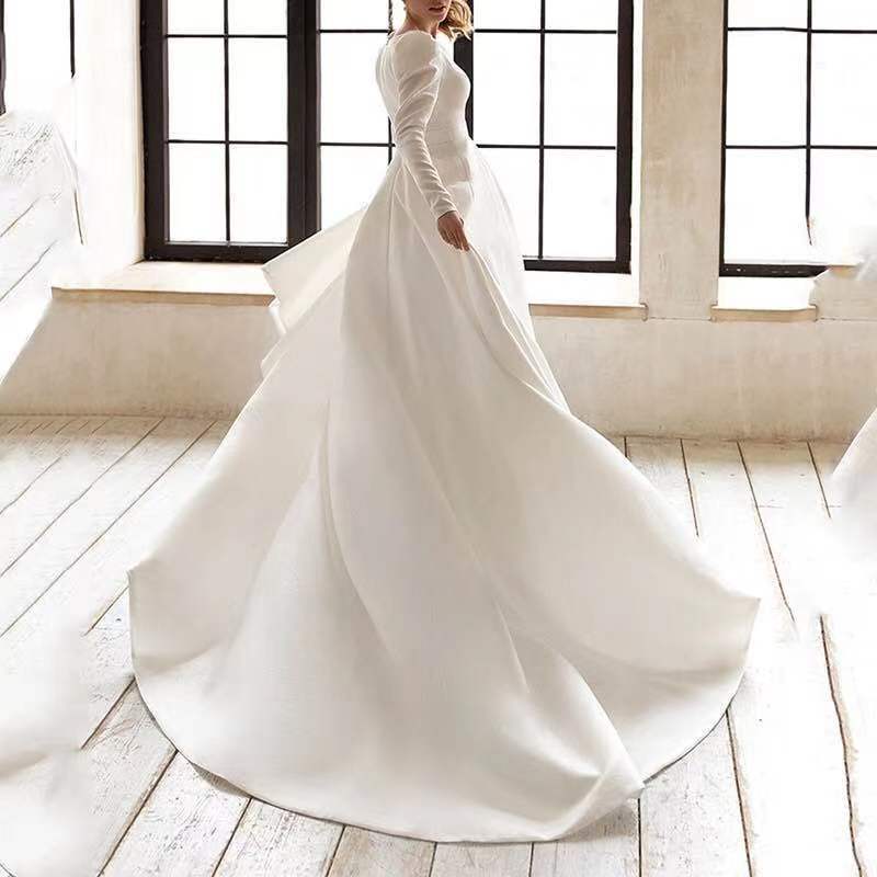 “Forever Mine Satin Wedding Dress – luxurious satin bridal gown with a timeless silhouette, perfect for classic weddings – Hot Deal Warehouse bridal”

