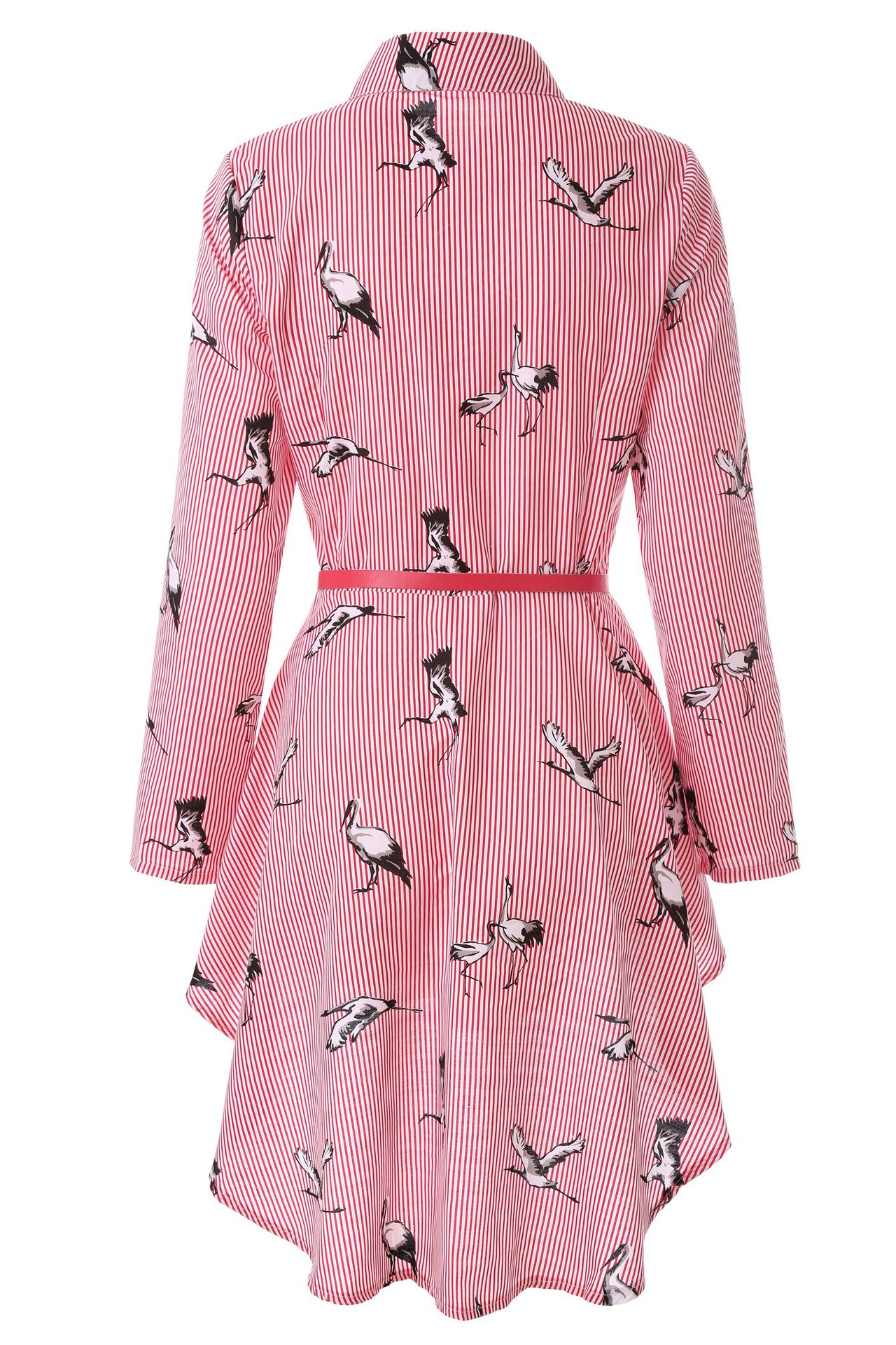 Elegant long sleeve striped shirt dress for women – perfect for casual, office, and evening wear.

