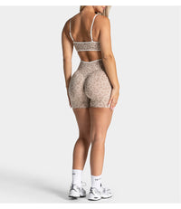 bold print active shorts women