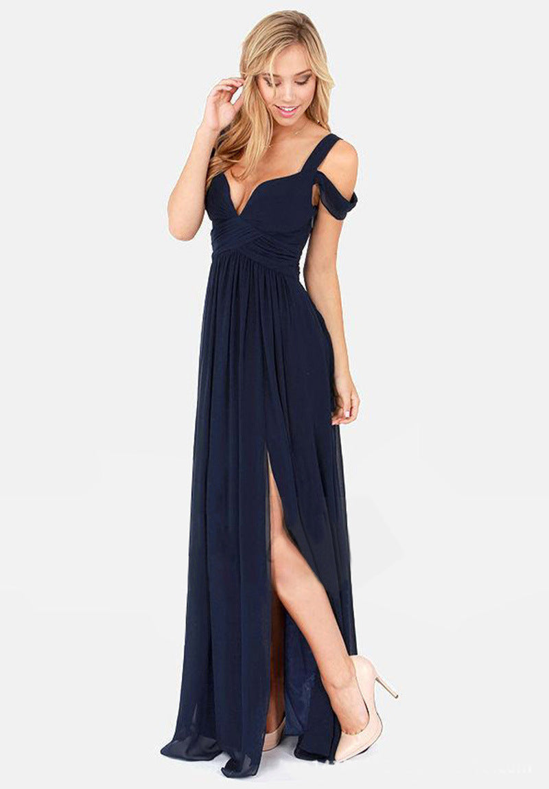 Elegant Greek-style pleated dress – floor-length, timeless design, perfect for weddings and formal occasions.

