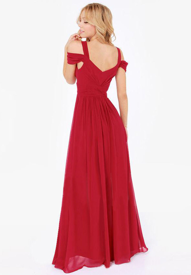 Elegant Greek-style pleated dress – floor-length, timeless design, perfect for weddings and formal occasions.

