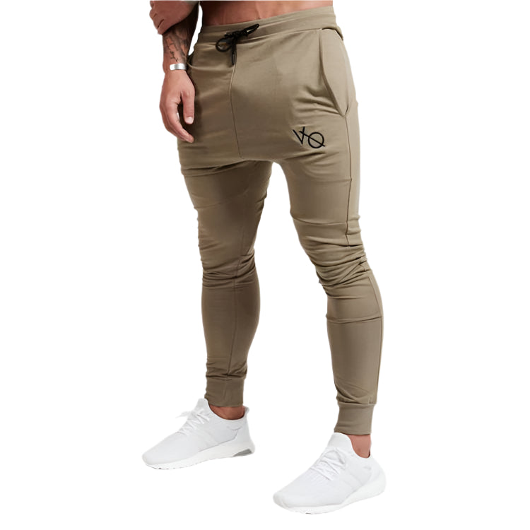 Men’s joggers made from soft, stretchy fabric, featuring an elastic waistband and cuffed ankles, perfect for casual wear or active workouts