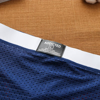 Men’s breathable ice silk mesh low waist sexy briefs in a trendy design


