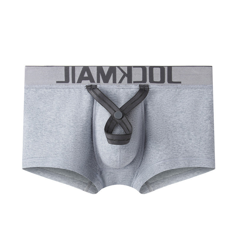 Men's simple youth underwear with lifting ring – breathable and supportive

