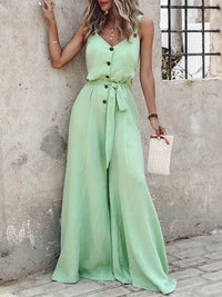 one-piece lace up jumpsuit women