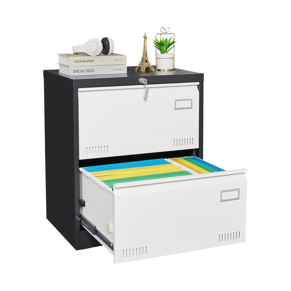 “2 drawer metal lateral file cabinet with lock – secure, durable office storage for documents and files – Hot Deal Warehouse office furniture”

