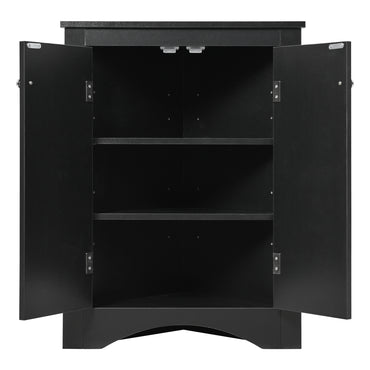 “Black triangle bathroom storage cabinet – modern, space-saving corner organizer for toiletries and essentials – Hot Deal Warehouse home furniture”

