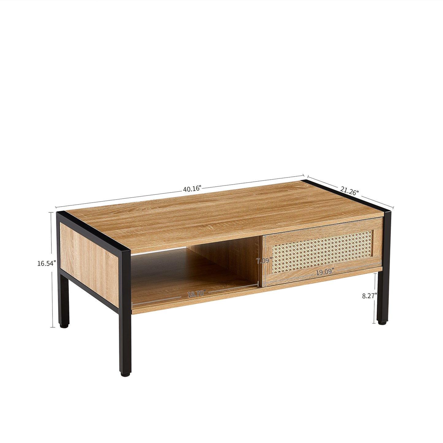 “40.16 inch rattan coffee table – stylish, durable centerpiece for indoor or outdoor living spaces – Hot Deal Warehouse furniture”

