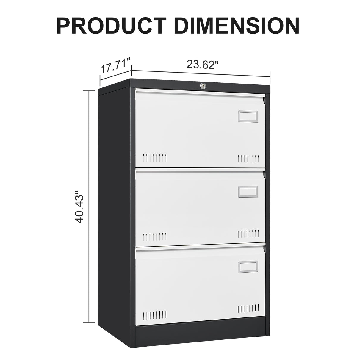 “3 drawer metal lateral file cabinet with lock – secure, durable office storage for documents and files – Hot Deal Warehouse office furniture”

