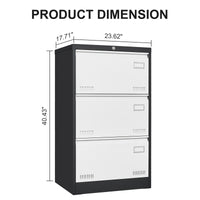 “3 drawer metal lateral file cabinet with lock – secure, durable office storage for documents and files – Hot Deal Warehouse office furniture”

