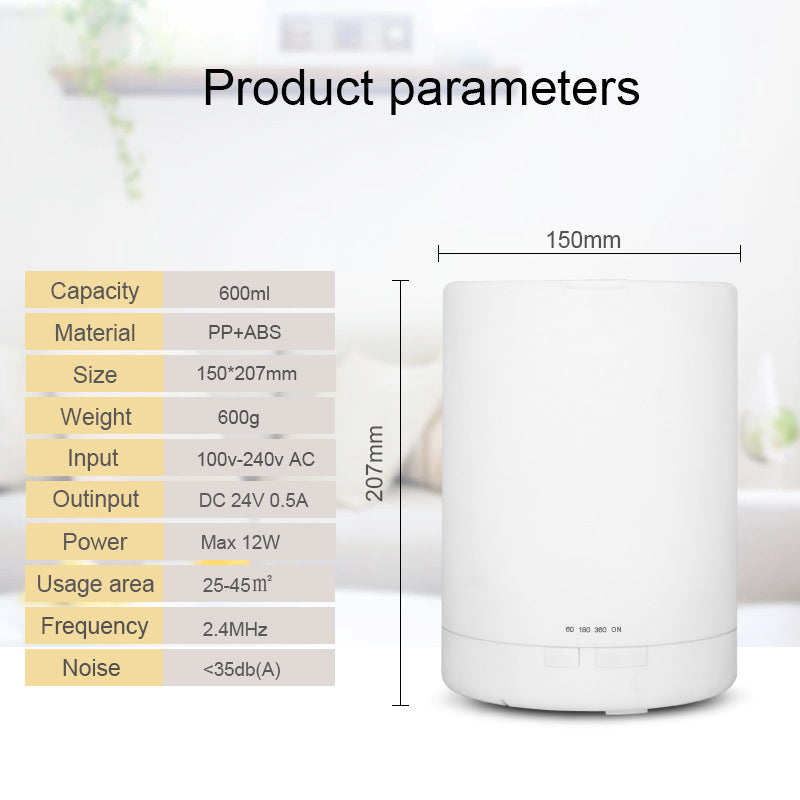“600ml aromatherapy humidifier – ultrasonic diffuser and humidifier for soothing scents and improved air quality – Hot Deal Warehouse wellness”

