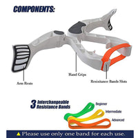 Useful Armor upper body and hand grip strength trainer, featuring adjustable resistance for improving grip strength, forearm, and upper body muscles during strength training exercises