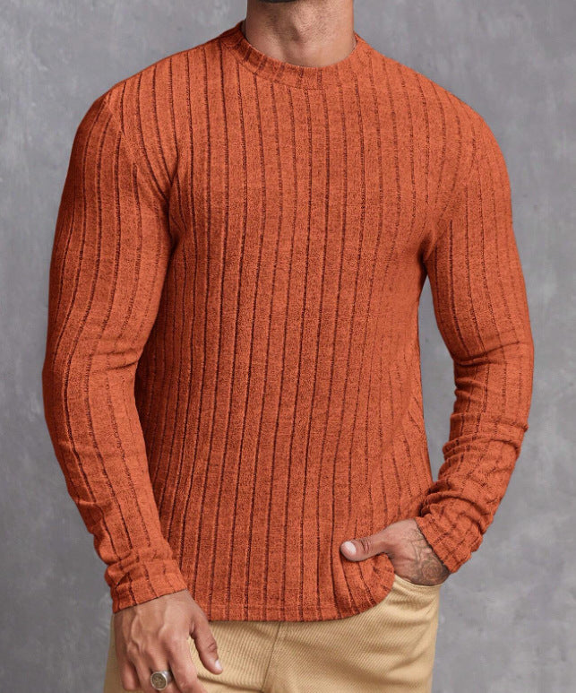 “Casual solid color round neck pullover long-sleeved T-shirt – men’s and women’s comfy basic tee for everyday layering and relaxed style – Hot Deal Warehouse fashion”

