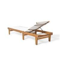 Modern white mesh chaise lounge with adjustable backrest

