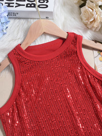 Sexy Cropped Sleeveless Sequin Leopard Print Vest – Bold leopard print with shimmering sequins for a standout look.








