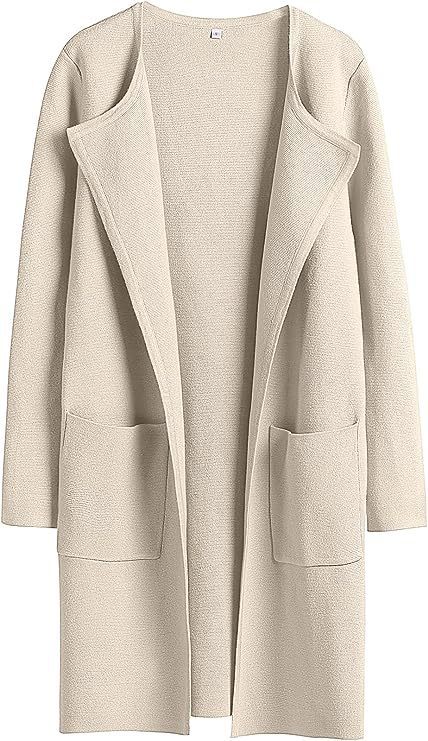 Women's Slim Fit Woolen Mid-Length Coat with Pockets and Lapel – Autumn & Winter Fashion

