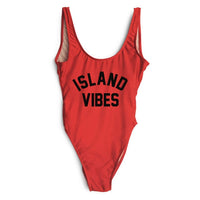 Island Vibes Letter Print Swimsuit Hot Deal Warehouse