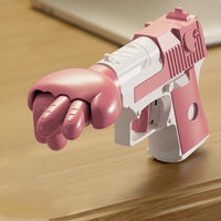 Punch gun table game toy for kids with interactive hand-triggered props and colorful design.

