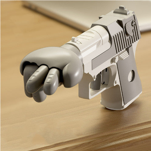 Punch gun table game toy for kids with interactive hand-triggered props and colorful design.

