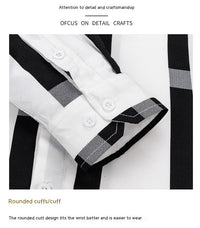 Men's Casual Long Sleeve Wide Striped Shirt with bold stripes for a comfortable and stylish fit.








