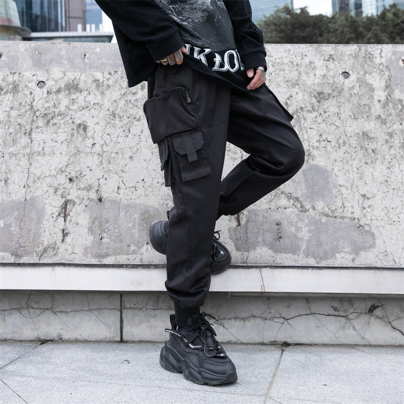Multi-pocket Ankle-tied Trousers Hot Deal Warehouse