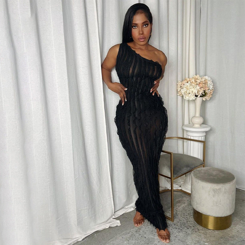 Elegant backless high waist sheath dress for formal occasions and evening events.

