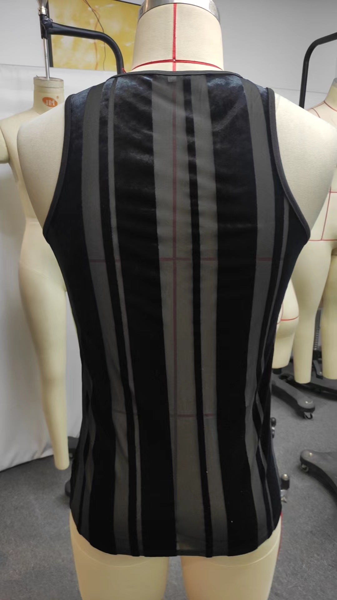 Men’s sexy see-through mesh vest, breathable summer tank top, stylish sleeveless clubwear.