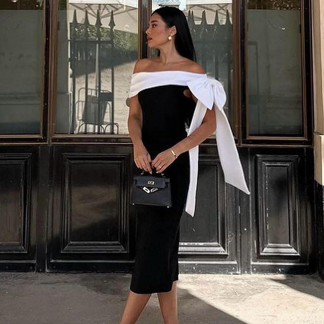 “Clara Midi Dress – women’s elegant midi dress with a flattering silhouette, perfect for both casual outings and special occasions – Hot Deal Warehouse fashion”


