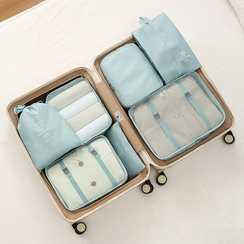 7Pcs Travel Packing Cubes, Luggage Organizer Set with Shoe Bag for Clothes Storage Hot Deal Warehouse