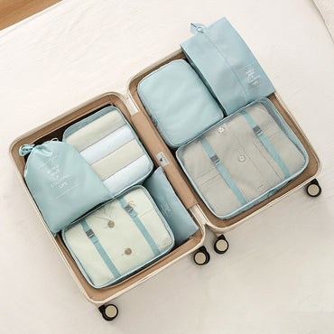 7Pcs Travel Packing Cubes, Luggage Organizer Set with Shoe Bag for Clothes Storage Hot Deal Warehouse