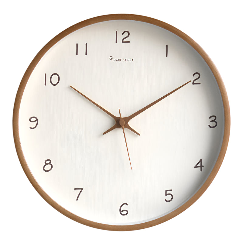 Modern Minimalist Solid Wood Wall Clock with Silent Movement – Natural Home Décor

