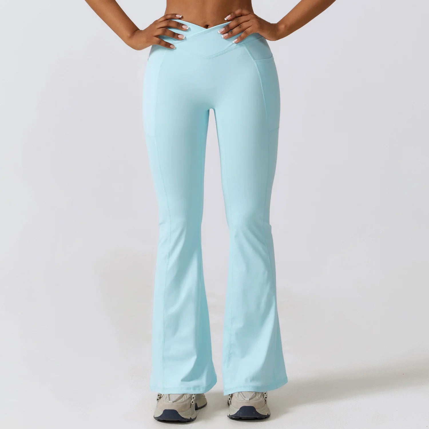 Women Gym High Waist Wide Leg Pants