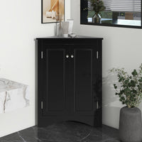 “Black triangle bathroom storage cabinet – modern, space-saving corner organizer for toiletries and essentials – Hot Deal Warehouse home furniture”

