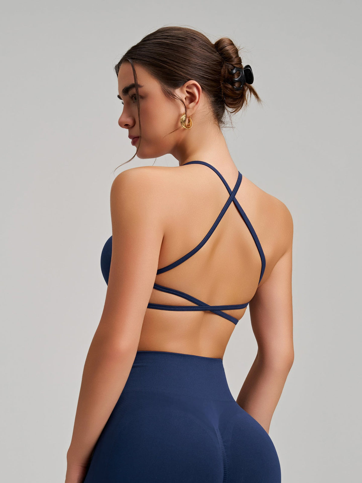Cross Back Sports Crop Hot Deal Warehouse