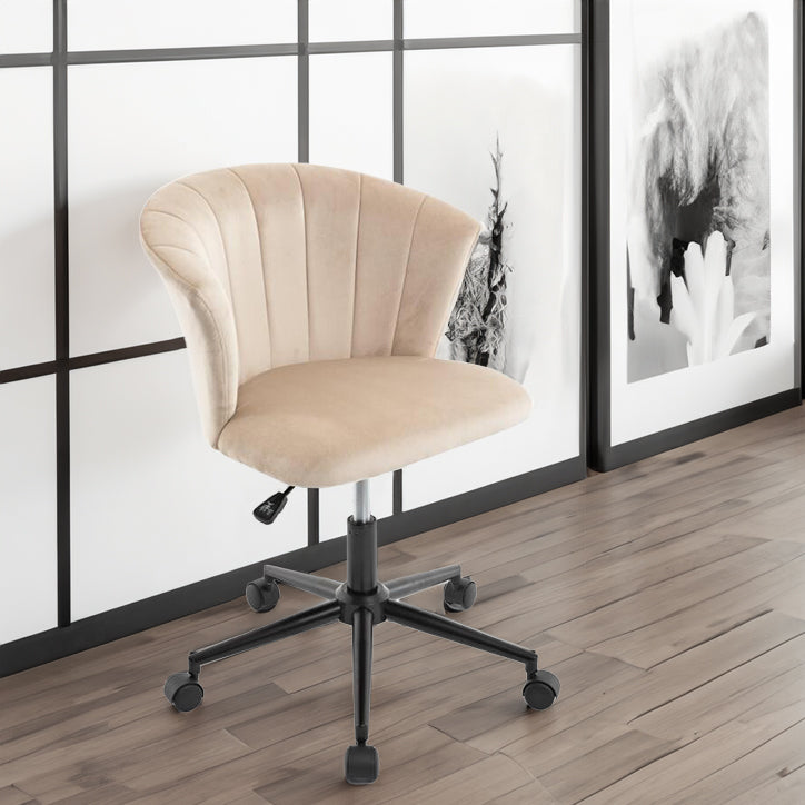 Velvet Swivel Flower Shaped Home Office Chair
