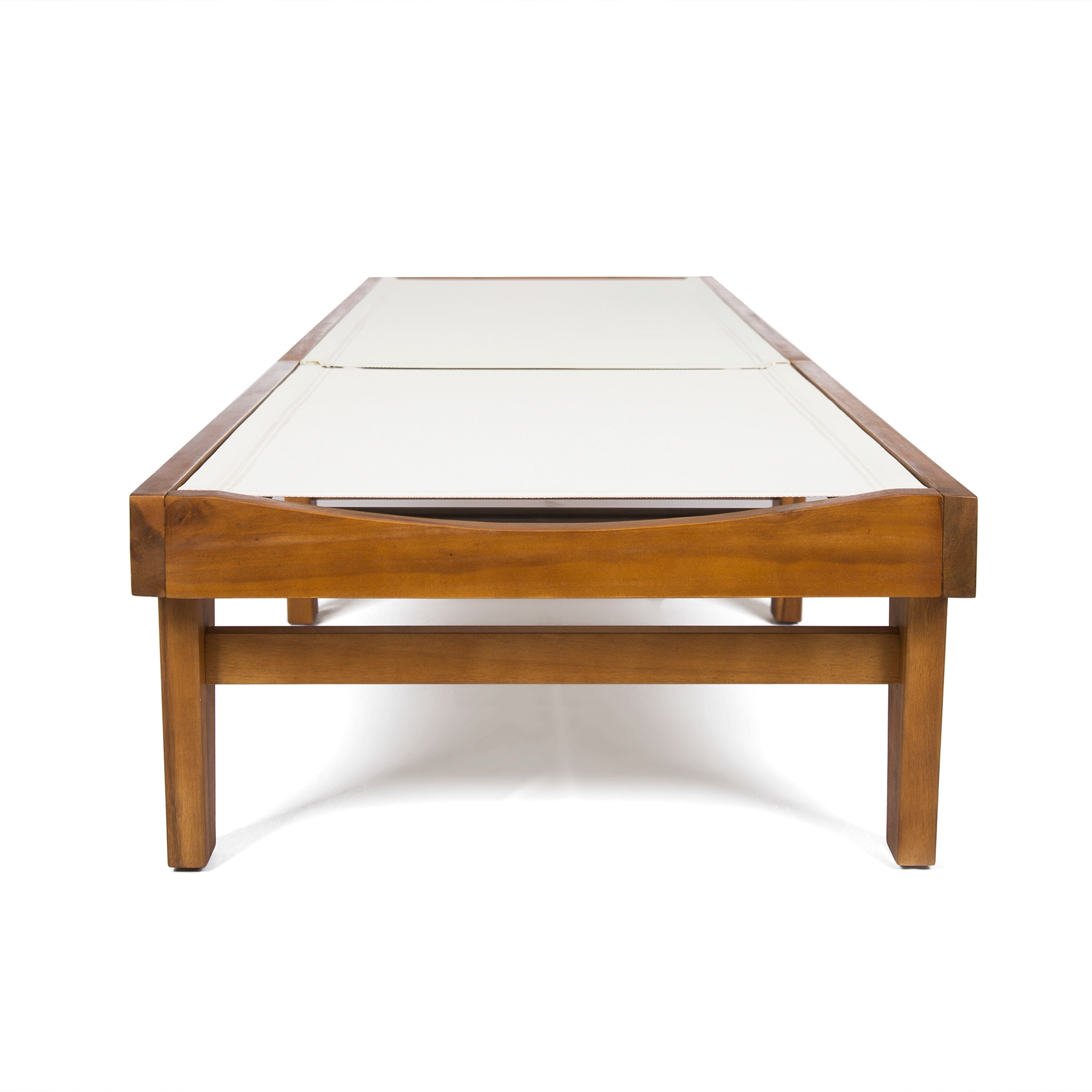 Modern white mesh chaise lounge with adjustable backrest

