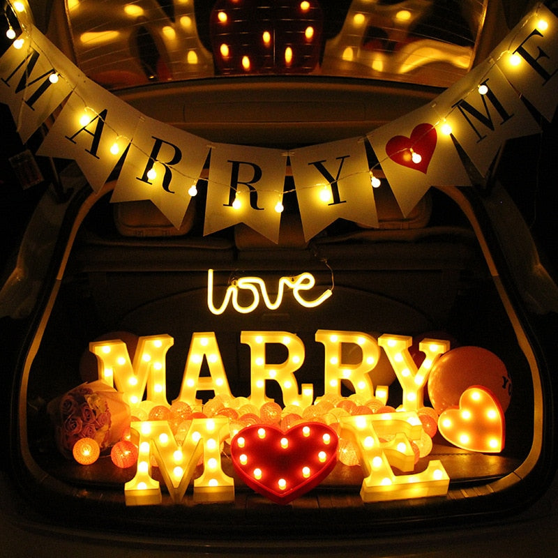 Luminous LED Letter Night Light