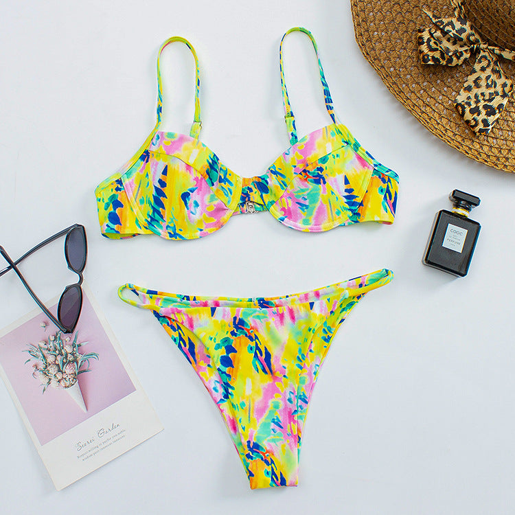 “Coral Glow Backless Bikini – women’s bright, backless bikini set designed for standout style and confidence at the beach or pool – Hot Deal Warehouse swimwear”
