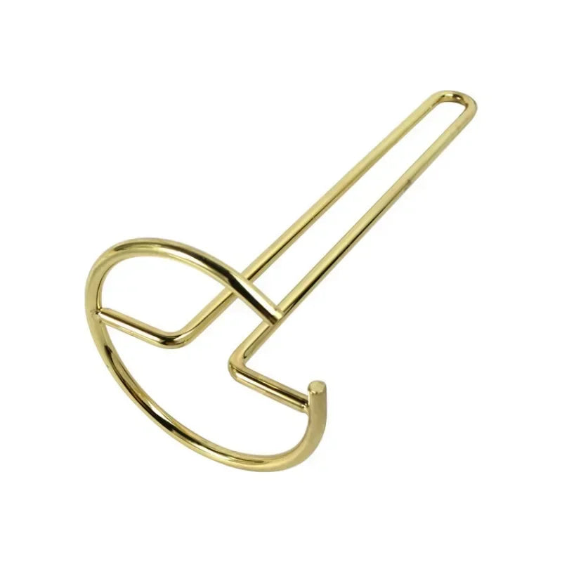 Stainless steel paper towel holder on a kitchen countertop