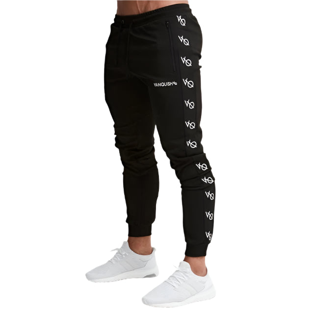 Men’s joggers made from soft, stretchy fabric, featuring an elastic waistband and cuffed ankles, perfect for casual wear or active workouts
