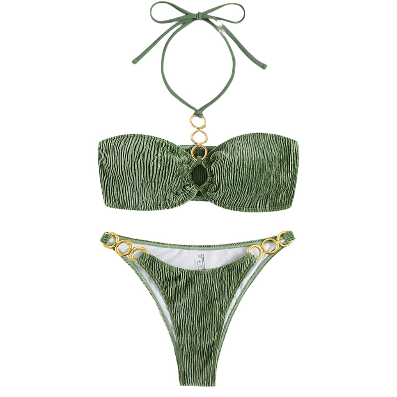 “Emerald Isles Swimwear – women’s vibrant green swimwear set inspired by tropical isles, perfect for poolside and beach days – Hot Deal Warehouse swimwear”
