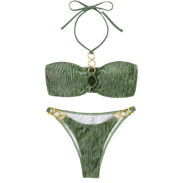 “Emerald Isles Swimwear – women’s vibrant green swimwear set inspired by tropical isles, perfect for poolside and beach days – Hot Deal Warehouse swimwear”

