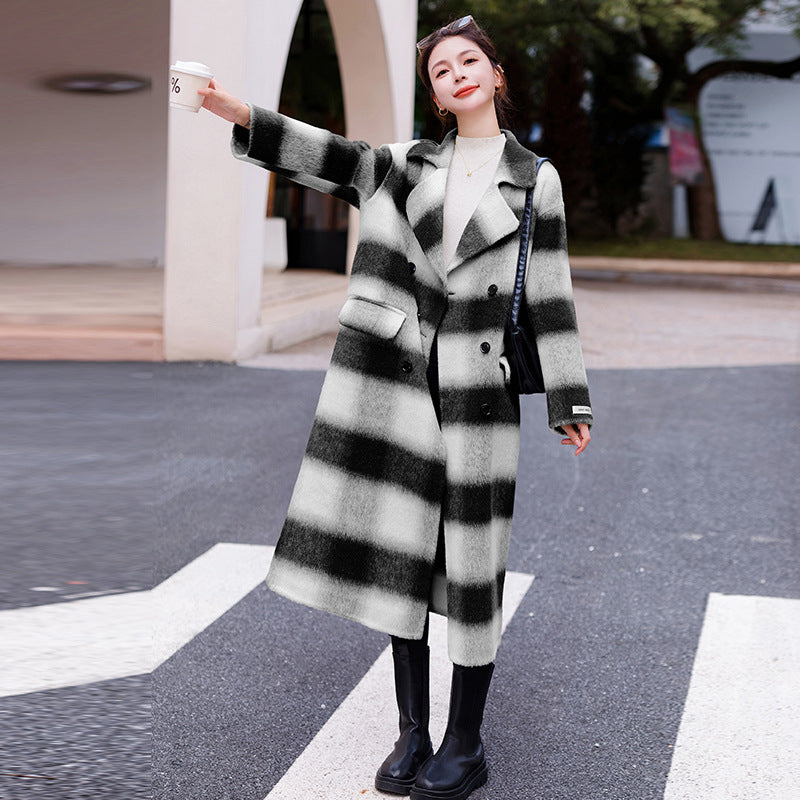 “Carrie Plaid Coat – women’s stylish plaid wool-blend coat with a modern fit, perfect for adding warmth and classic style to any outfit – Hot Deal Warehouse fashion”


