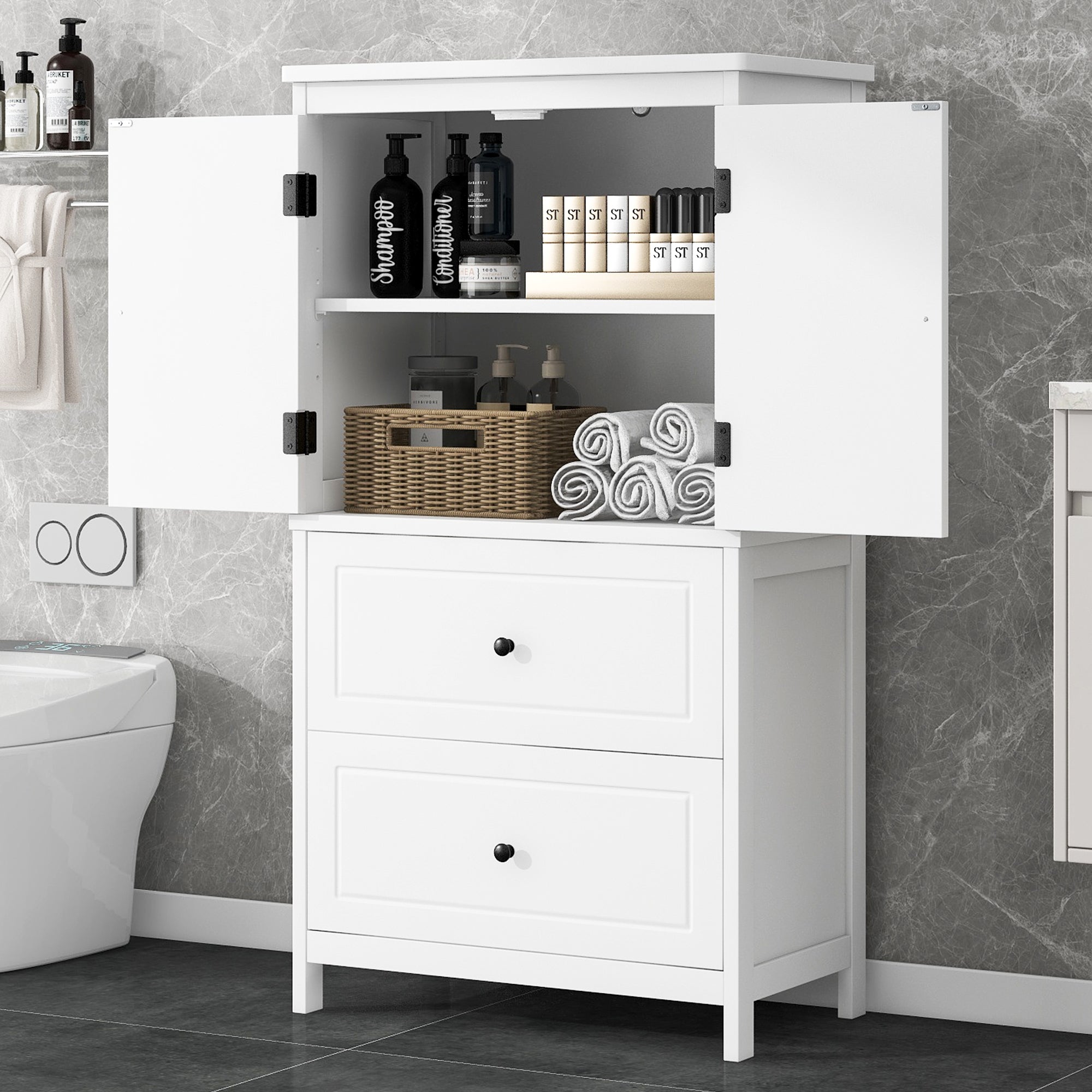 “Bathroom storage cabinet – stylish, space-saving organizer for toiletries, towels, and essentials – Hot Deal Warehouse home furniture”

