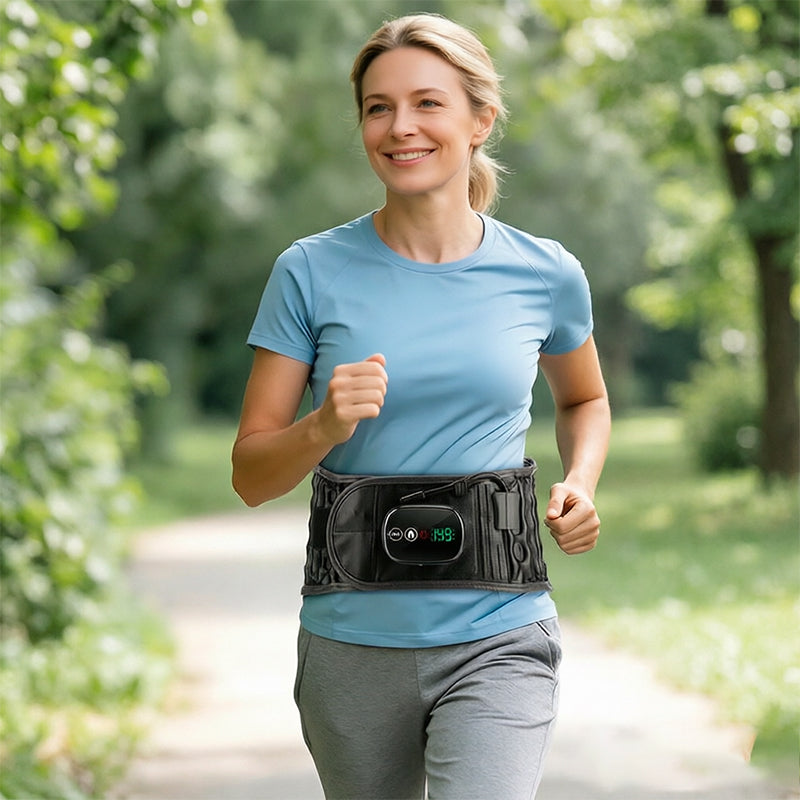 Electric Heating & Massage Waist Belt, Inflatable Airbag Lumbar Support for Back Pain and Posture Correction Hot Deal Warehouse