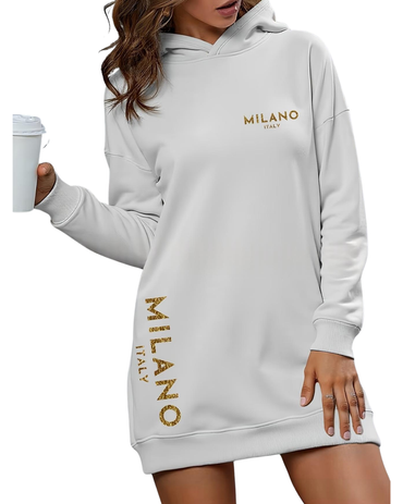 Women's fitted long-sleeve midi dress