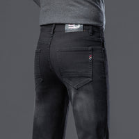 “Fleece Padded Men’s Slim Straight Jeans – warm, slim-fit men’s jeans with fleece lining for comfort in cold weather – Hot Deal Warehouse menswear”

