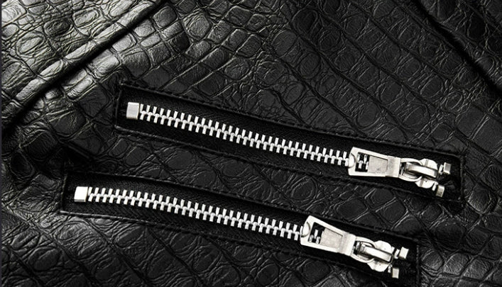 “Fashion Personality PU Leather Coat for Men – trendy men’s PU leather coat with a modern fit, perfect for standout style – Hot Deal Warehouse menswear”
