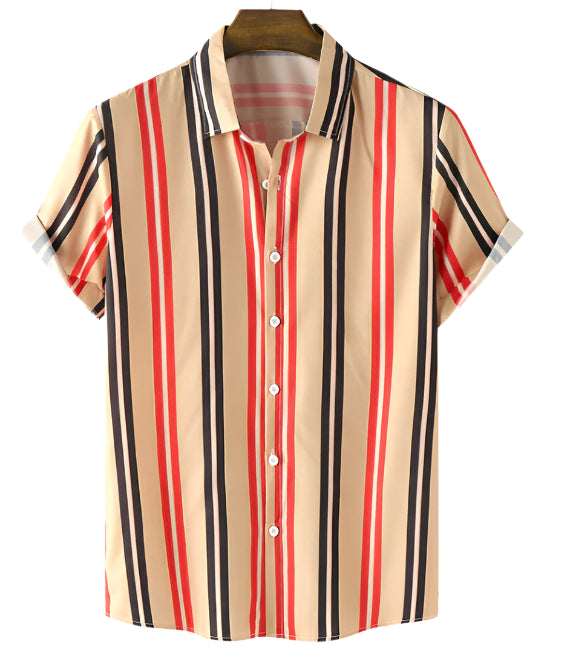 “3D digital printed short sleeved cardigan for men – vibrant, stylish summer shirt for casual wear – Hot Deal Warehouse menswear”

